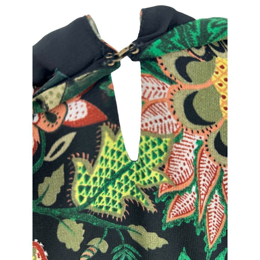 Scotch & Soda Maison Scott Forest Green Jungle Ruffle Size Large - Picture 5 of 16